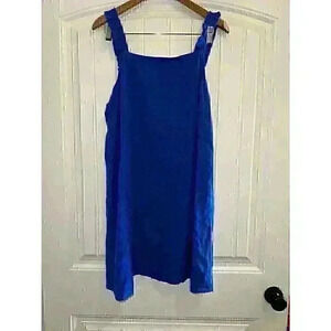 Cremieux Blue Ruffle Strap Short Dress Size Large‎